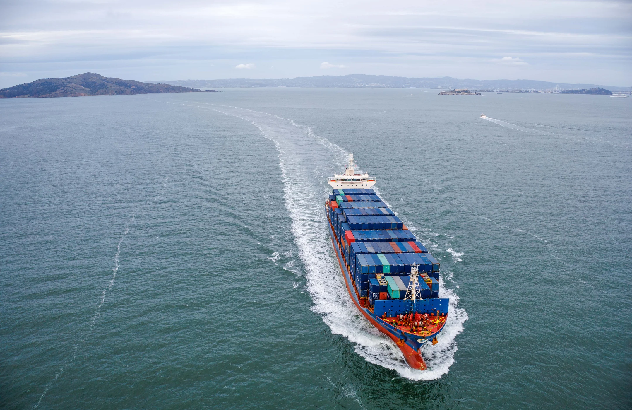 Cargo vessel supporting international trade